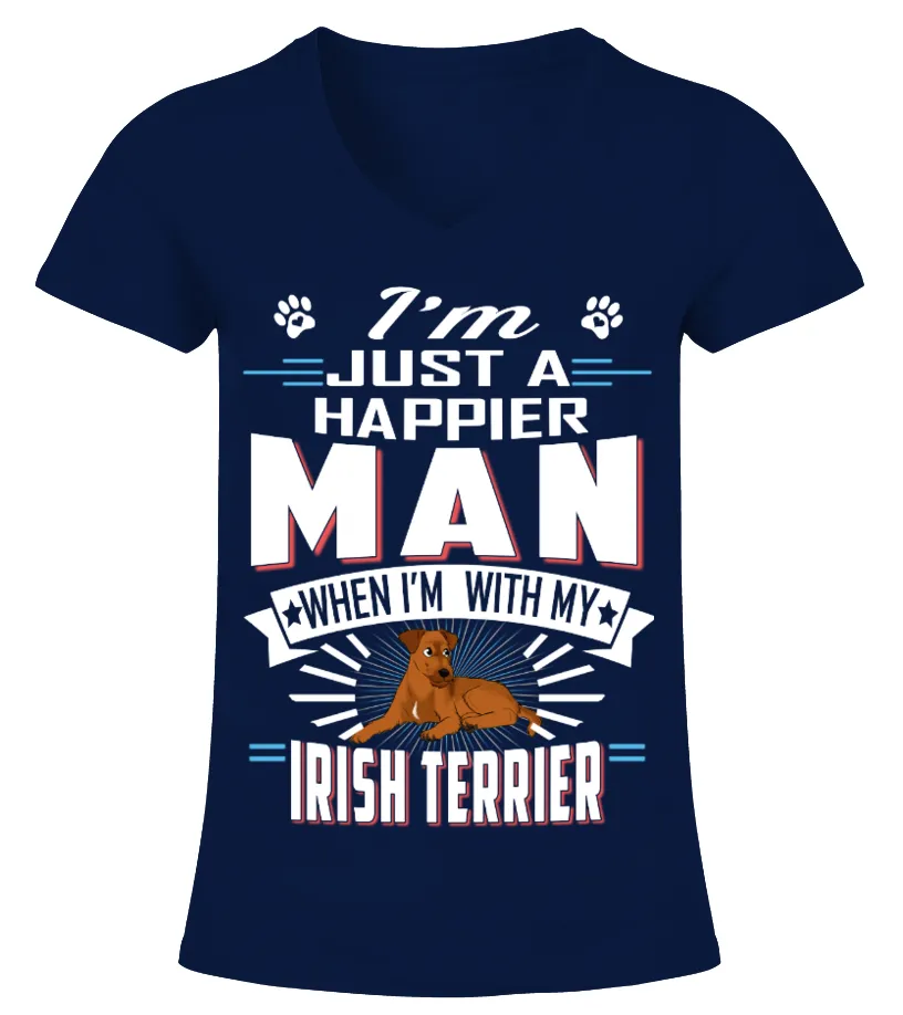 Irish Terrier Dog Lover Camiseta cuello pico Mujer