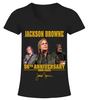 JACKSON BROWNE 56TH ANNIVERSARY Camiseta cuello pico Mujer