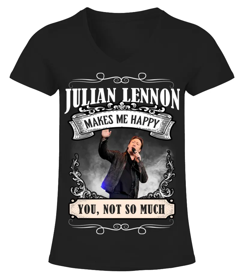 JULIAN LENNON MAKES ME HAPPY Camiseta cuello pico Mujer