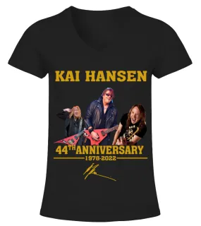 KAI HANSEN 44TH ANNIVERSARY Camiseta cuello pico Mujer