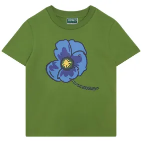 KENZO KIDS Camiseta con estampado de flor