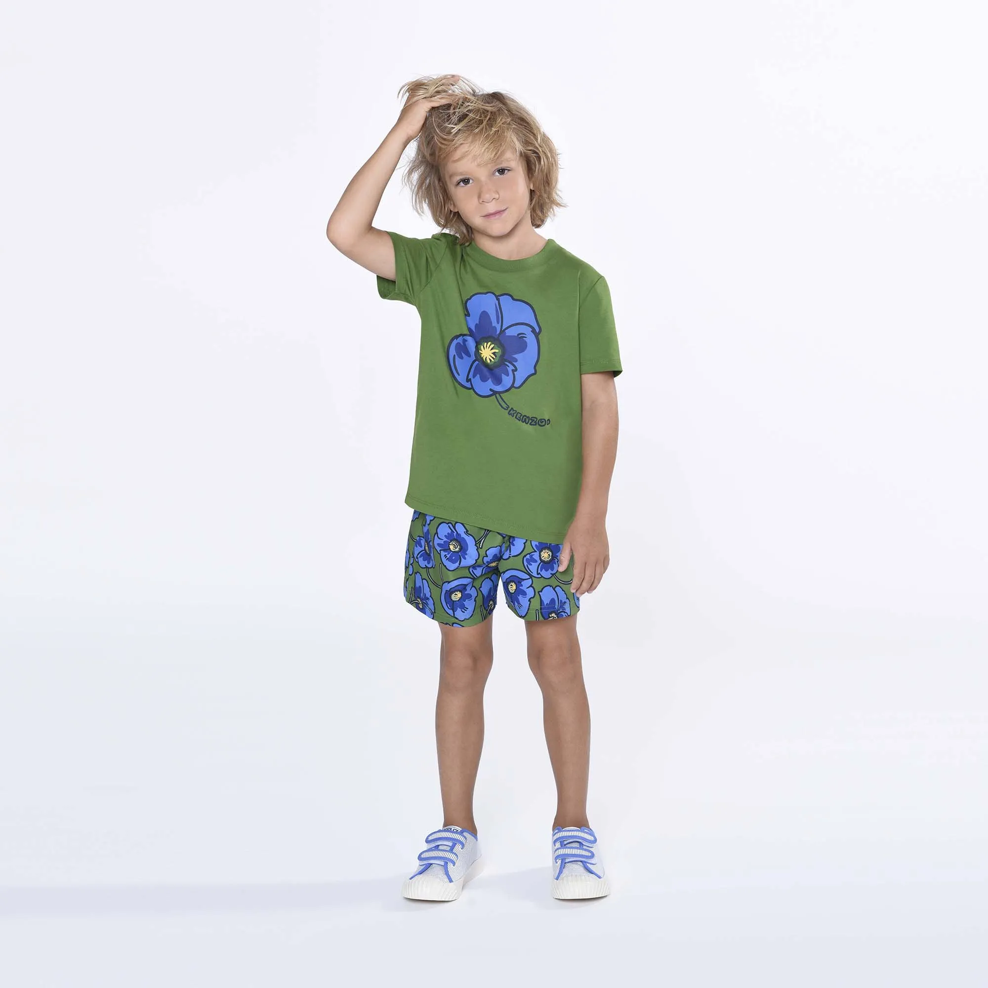 KENZO KIDS Camiseta con estampado de flor