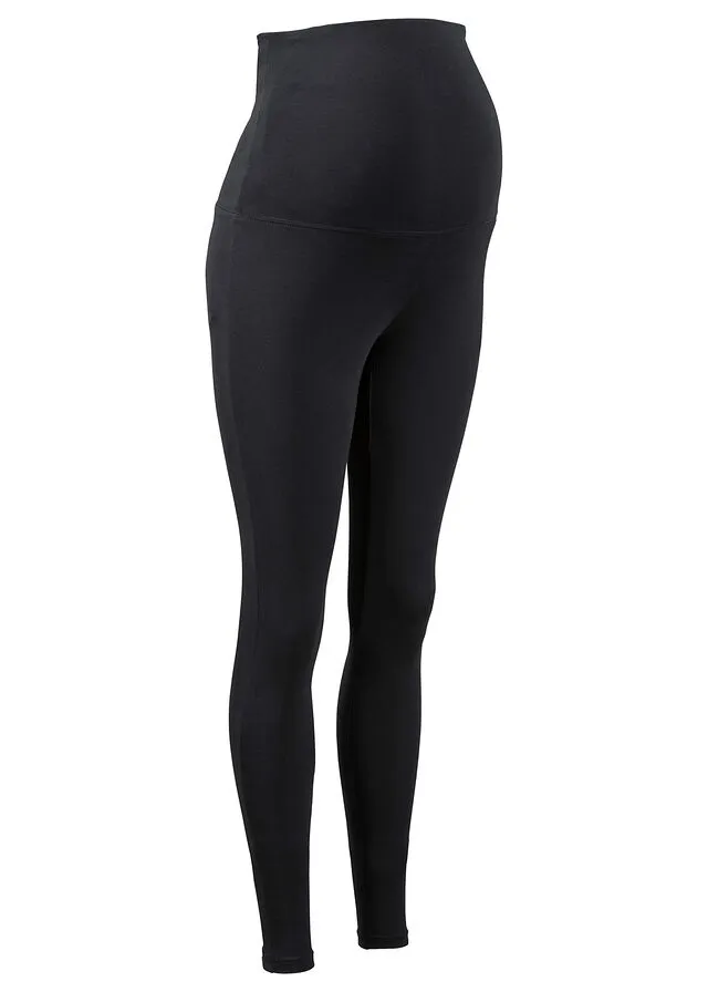 Leggings premamá de algodón orgánico Negro