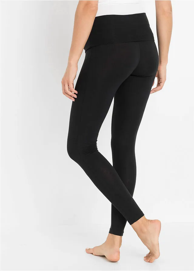 Leggings premamá de algodón orgánico Negro