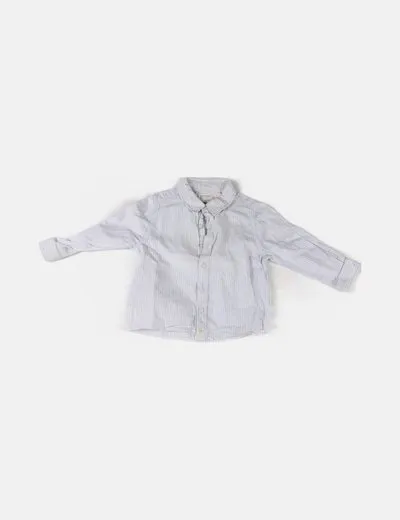 Mango Camisa blanca rayas