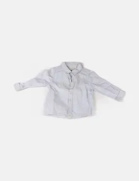 Mango Camisa blanca rayas