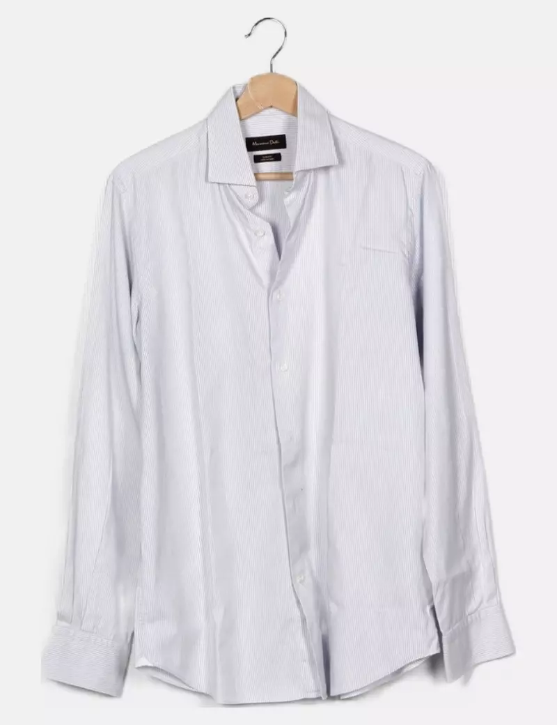 Massimo Dutti Camisa bicolor rayas