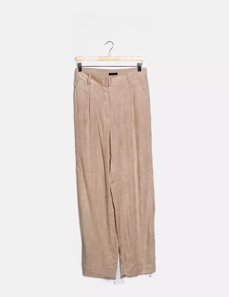 Massimo Dutti Pantalones de tela Anchos De pana