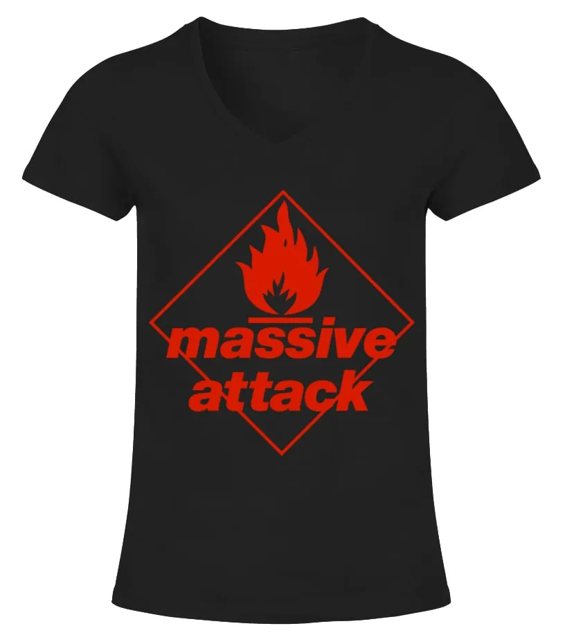 Massive Attack BK 003 Camiseta cuello pico Mujer