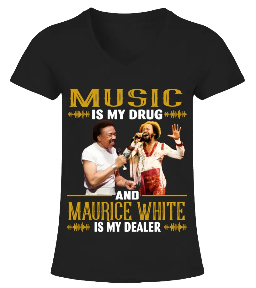 MAURICE WHITE IS MY DEALER Camiseta cuello pico Mujer