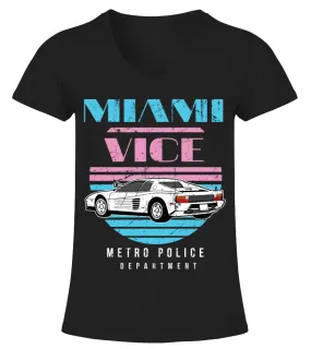 Miami Vice BK (6) Camiseta cuello pico Mujer