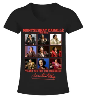 MONTSERRAT CABALLE 1933-2018 Camiseta cuello pico Mujer