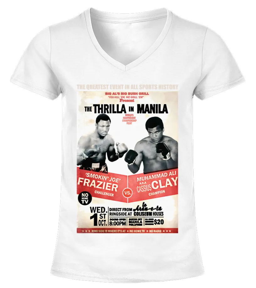 Muhammad Ali WT (46) Camiseta cuello pico Mujer