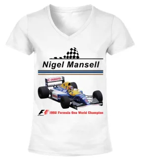 Nigel Mansell WT (3) Camiseta cuello pico Mujer