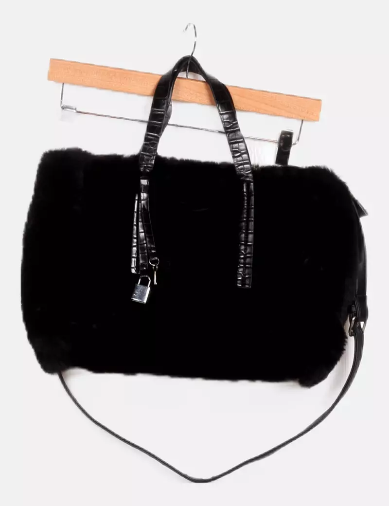 NoName Bolso negro peluche