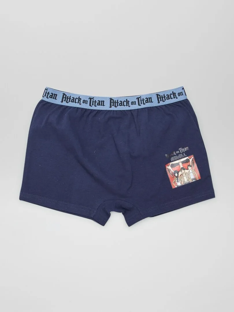 Pack de 2 boxers 'Ataque a los Titanes' - AZUL