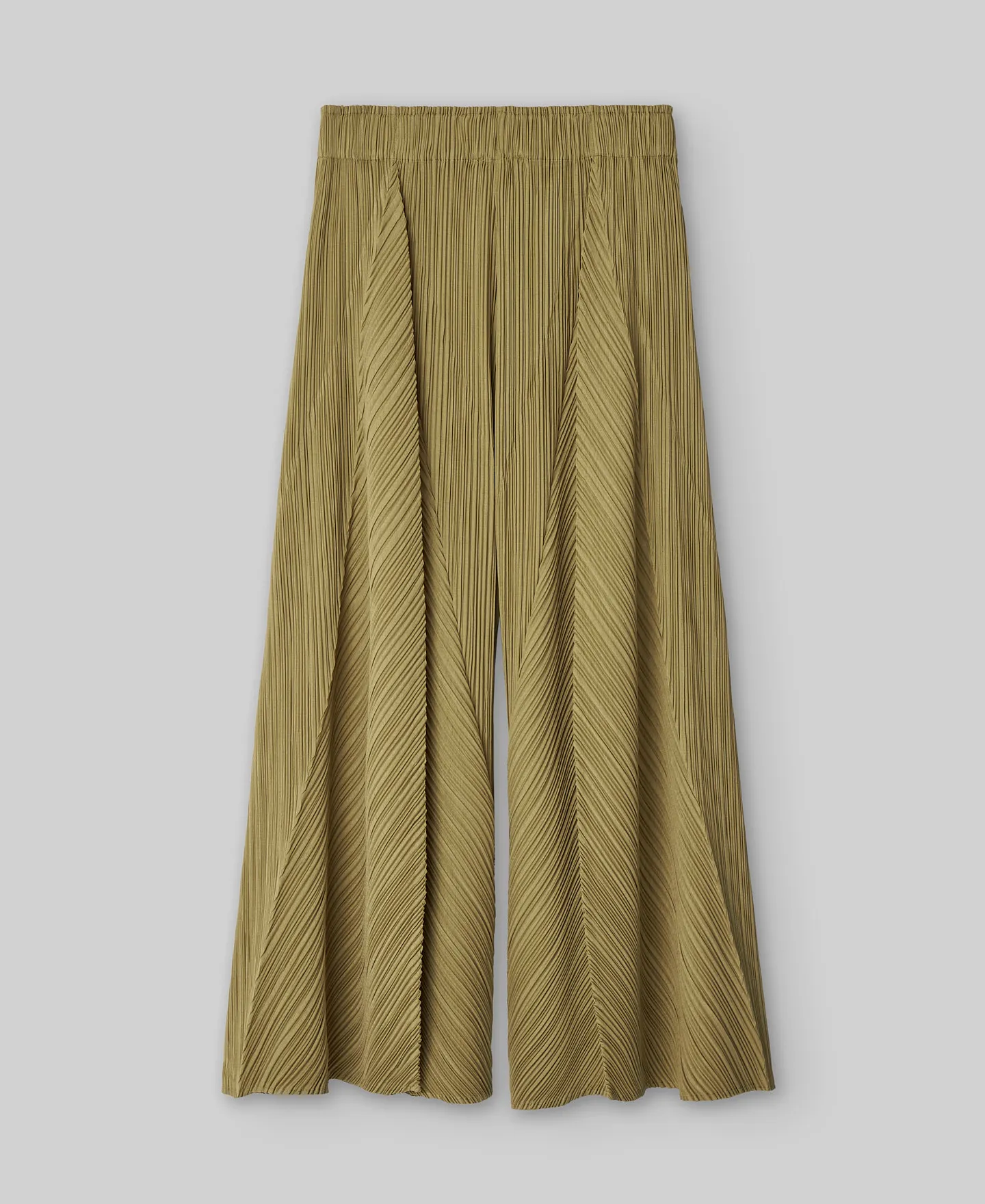 Pantalón palazzo crinkle mujer