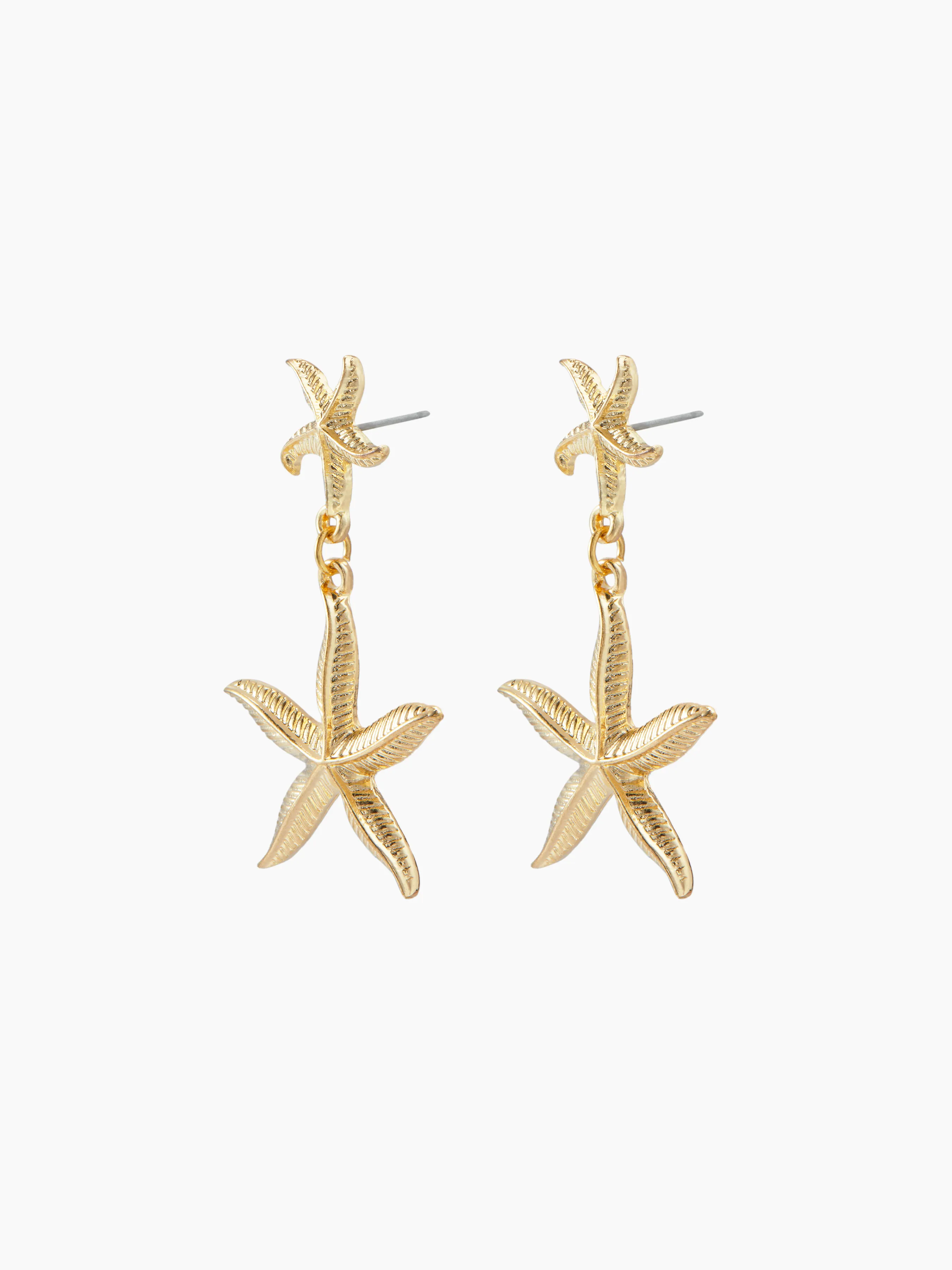 Pendientes de estrella de mar doble