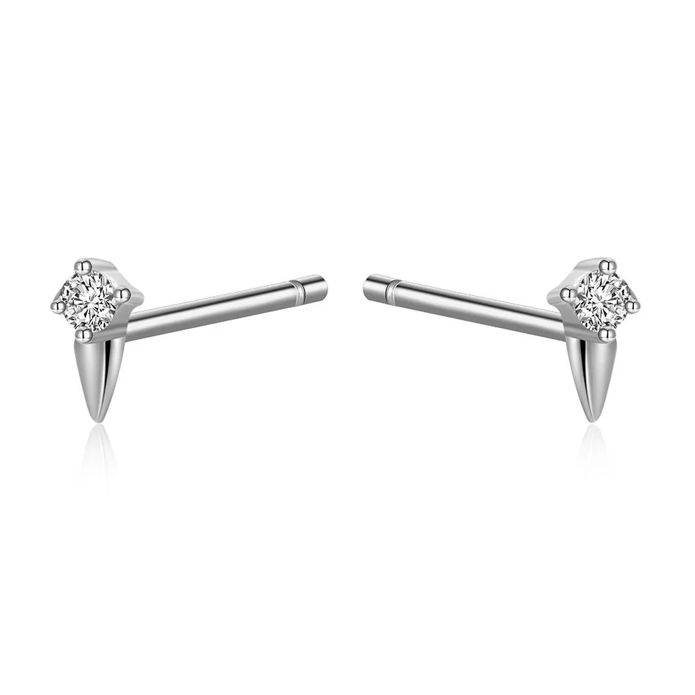 Pendientes en Plata de Ley Mini Spike