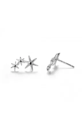 Pendientes en plata de ley Stars