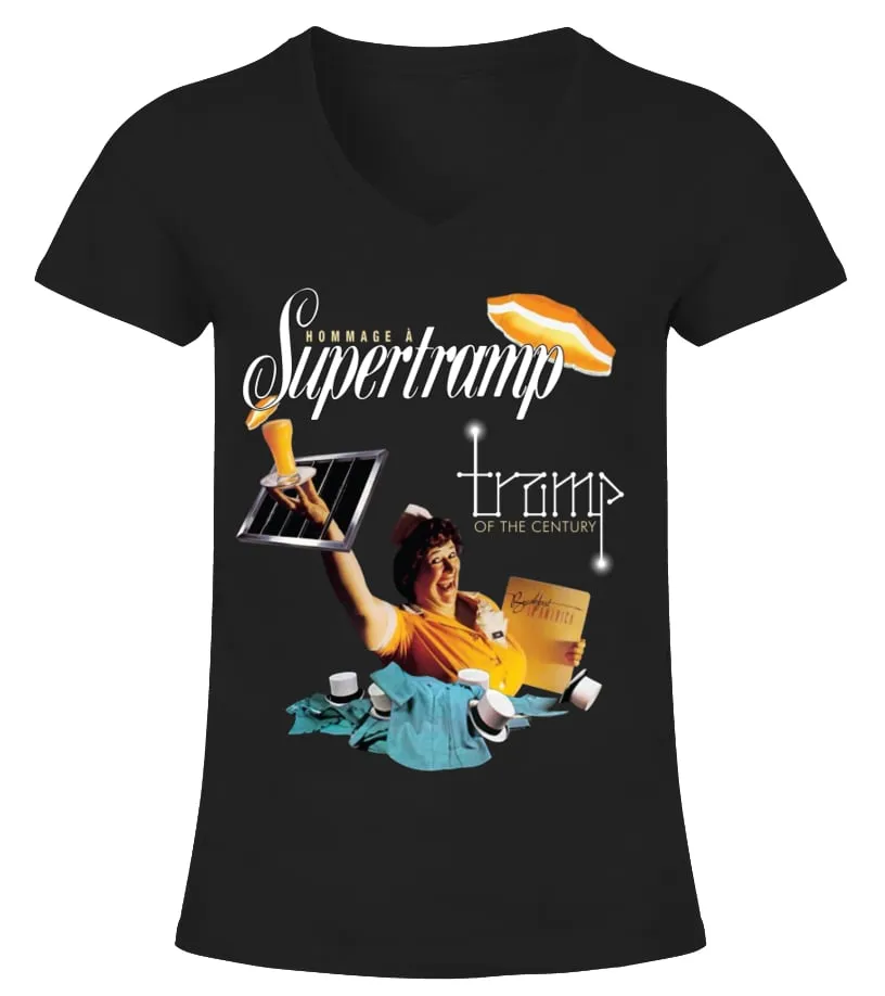 PGSR-BK. Supertramp - Breakfast in America (2) Camiseta cuello pico Mujer