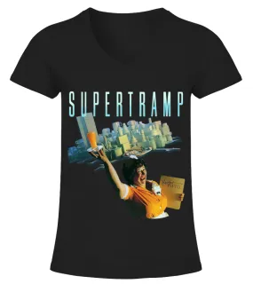 PGSR-BK. Supertramp - Breakfast in America Camiseta cuello pico Mujer