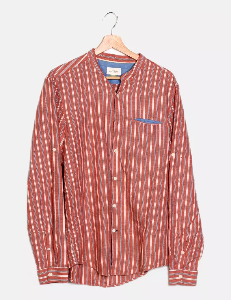 Pull&Bear Camisa roja rayas