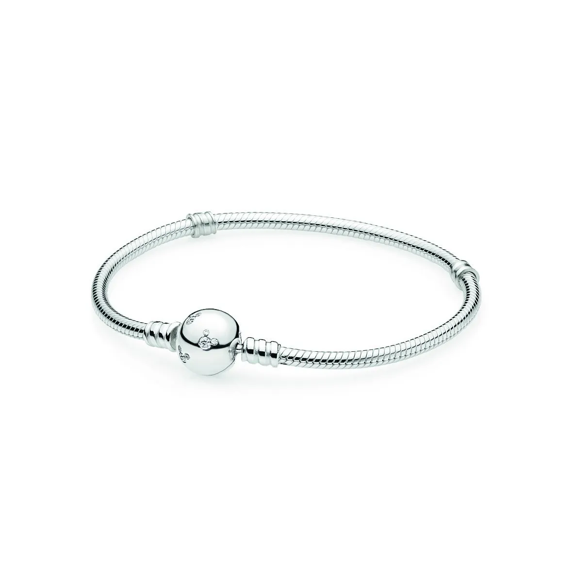 Pulsera Moments en plata de ley cierre Mickey 590731CZ