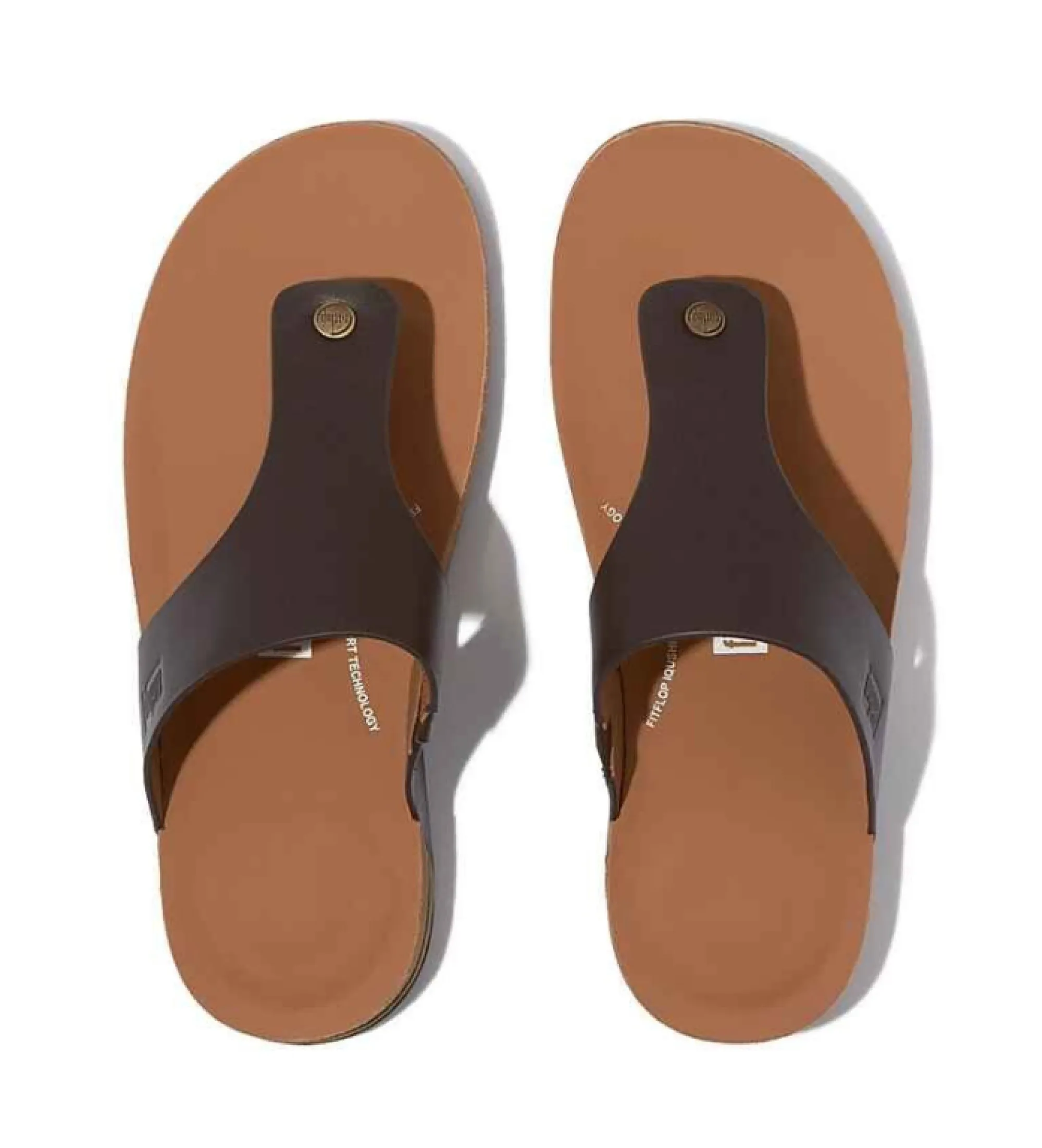 Sandalias de piel iQushion marrón