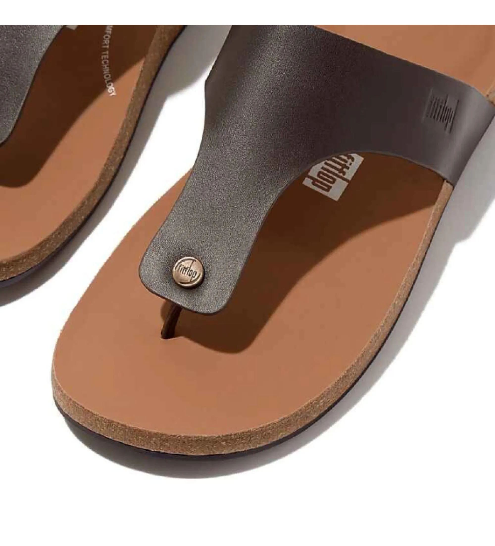 Sandalias de piel iQushion marrón