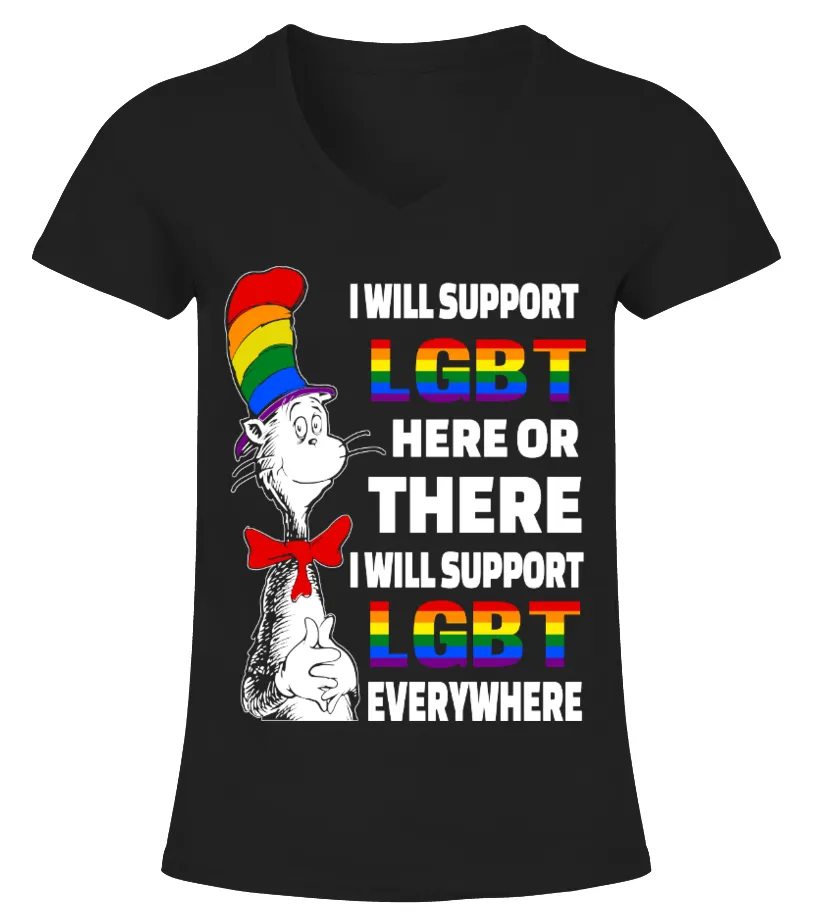 SUPPORT LGBT SHIRTS Camiseta cuello pico Mujer