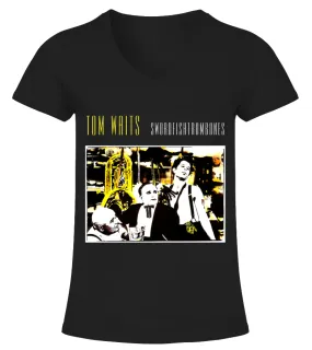 Tom Waits BK (9) Camiseta cuello pico Mujer