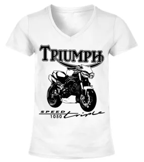 Triumph Speed Triple WT (3) Camiseta cuello pico Mujer