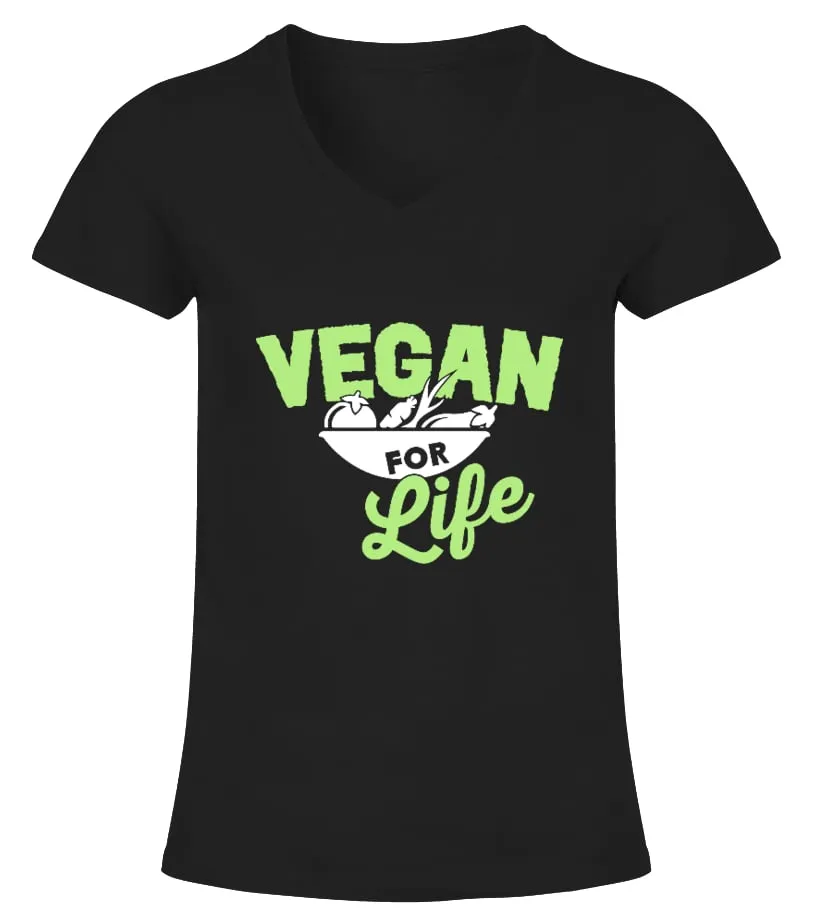 Vegan Vegetarian Animal Rights Nature Camiseta cuello pico Mujer