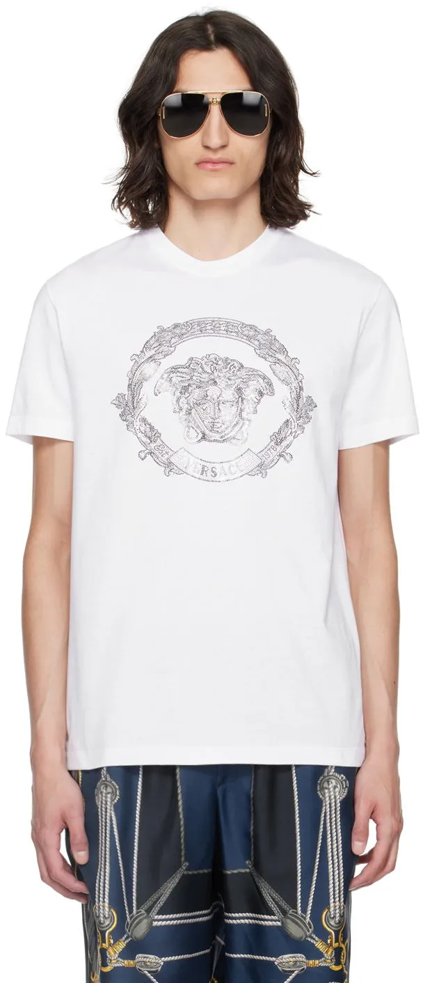 Versace White Medusa Cartouche T-Shirt