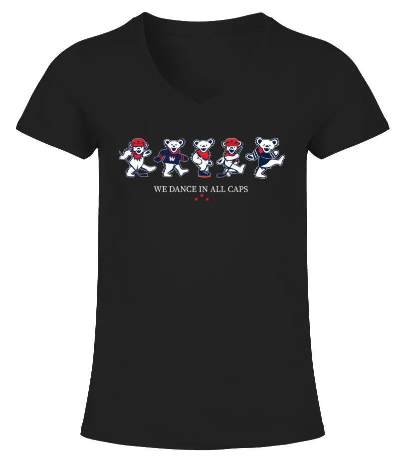 Washington Capitals Grateful Dead Shirts Camiseta cuello pico Mujer